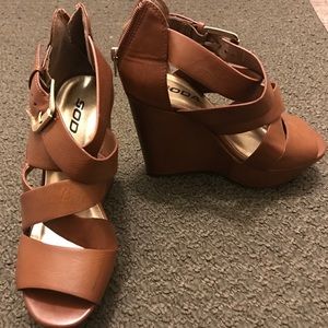 Brown Wedge Heel
